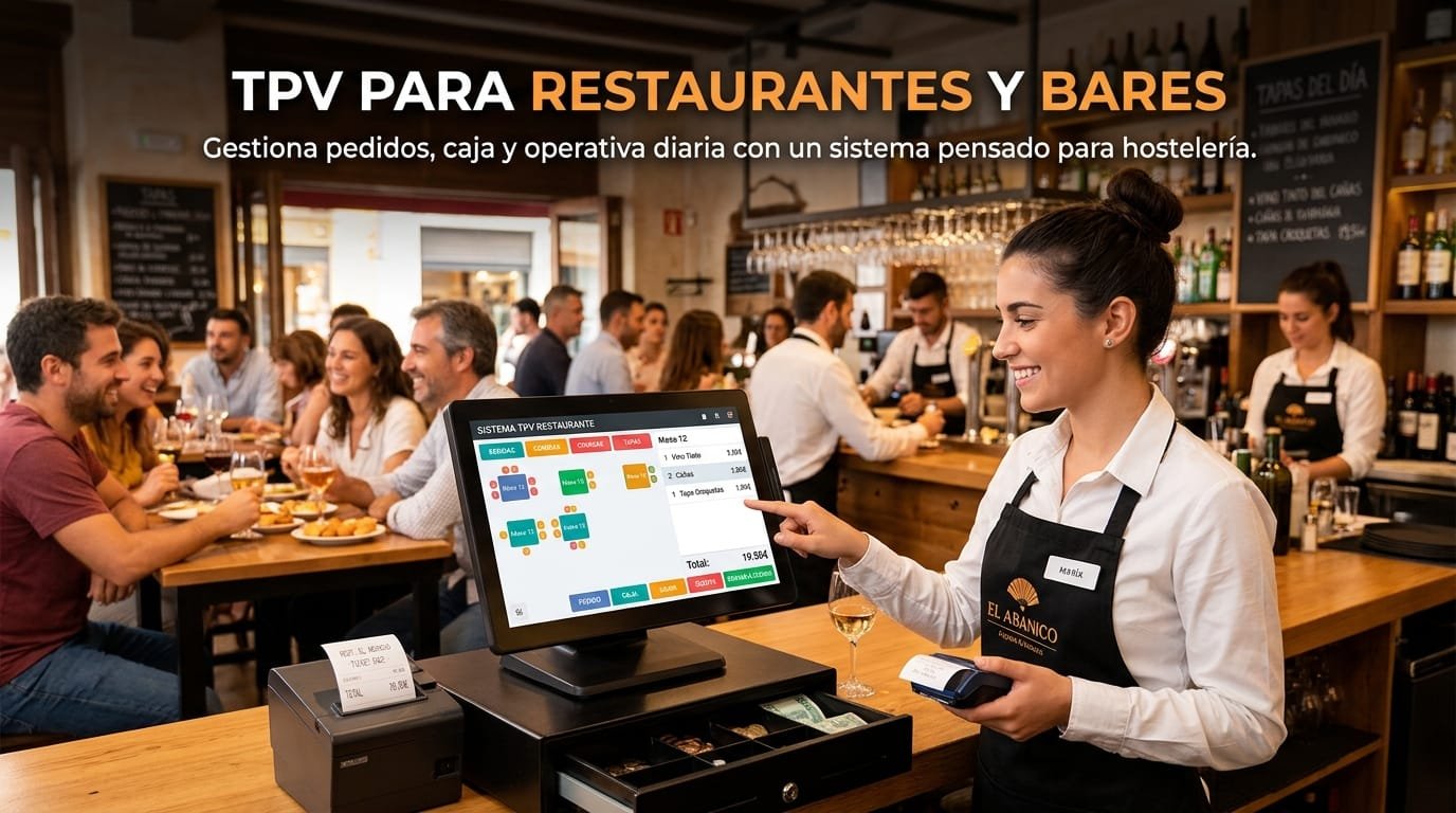 Sistema TPV moderno para negocios y punto de venta